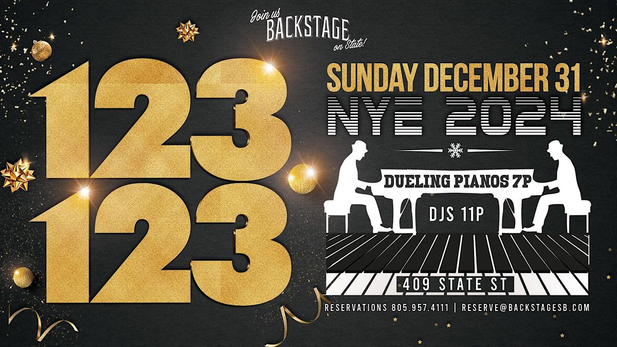 Backstage Dueling Pianos -  Rockin' NYE 2024