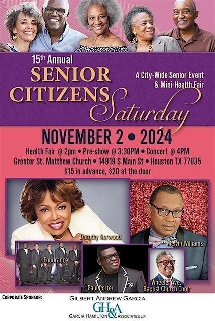 The 15th Annual Senior Citizens Saturday