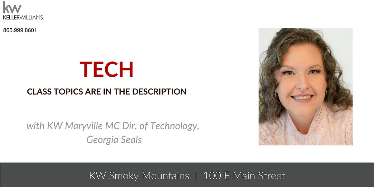All things TECH with your Dir of Technology, Georgia Seals