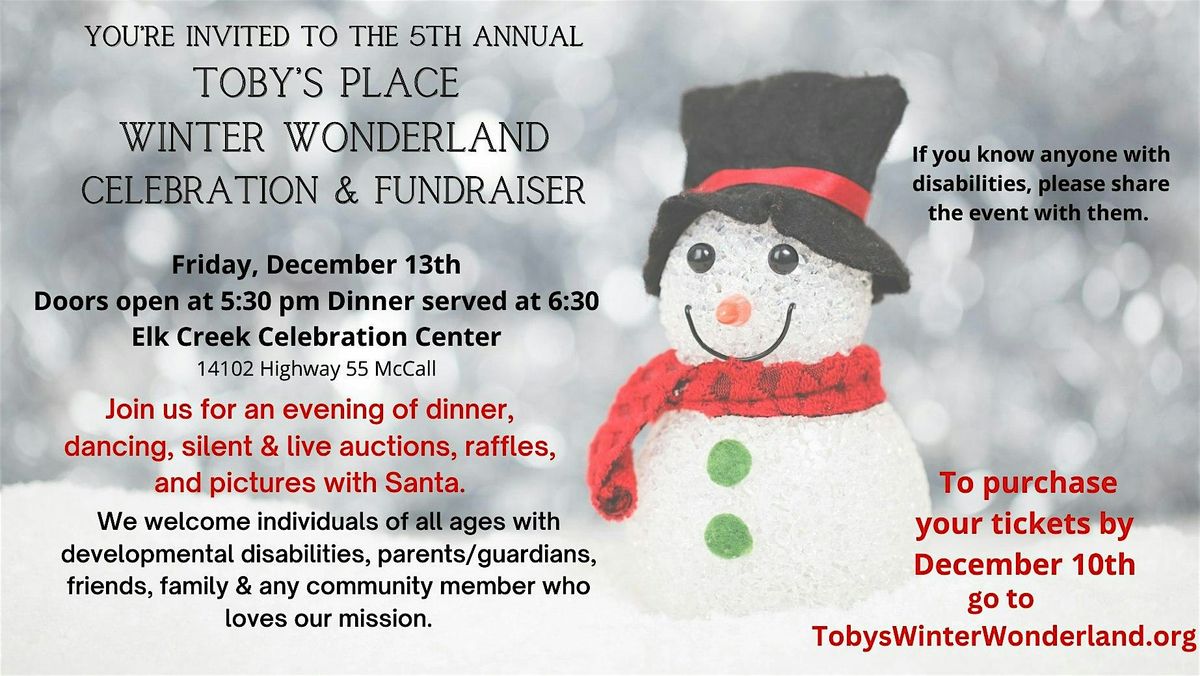 Copy of Toby's Place Winter Wonderland: A Night of Celebration & Fundraiser