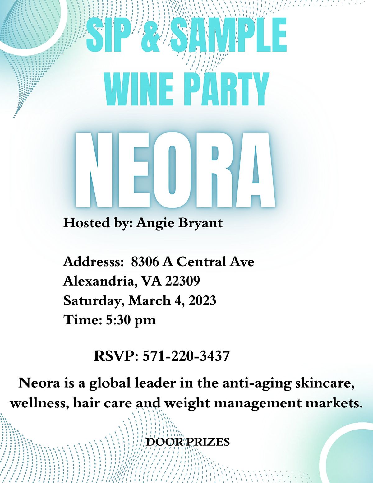 Sip and Sample Neora