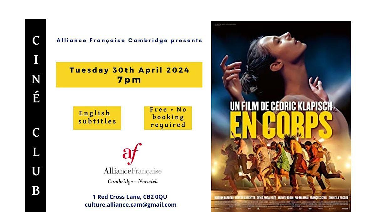 French Ciné Club - En Corps (Rise), Alliance Française Cambridge, 30 ...