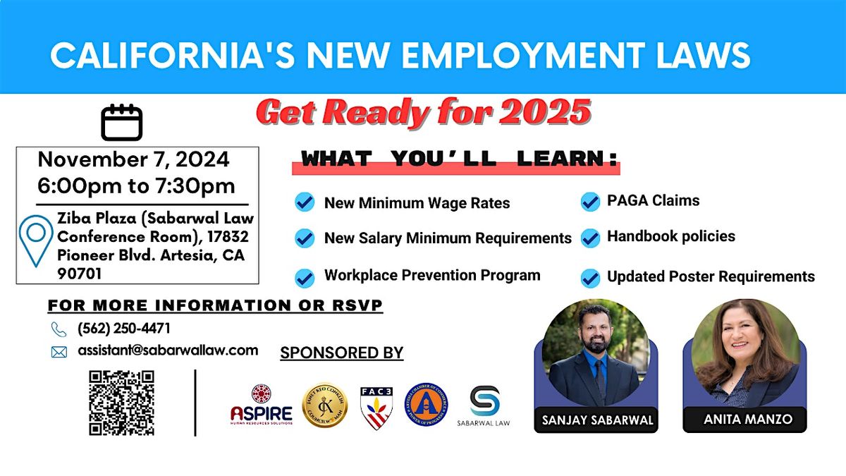 California's New Employment Laws  2025