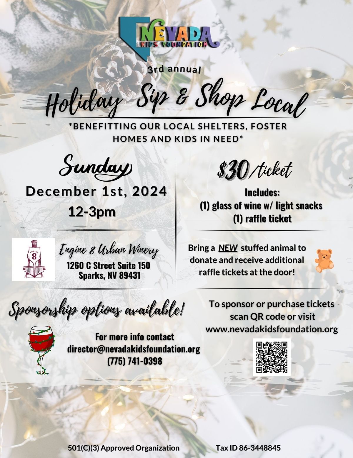 3rd annual Holiday Sip & Shop Local