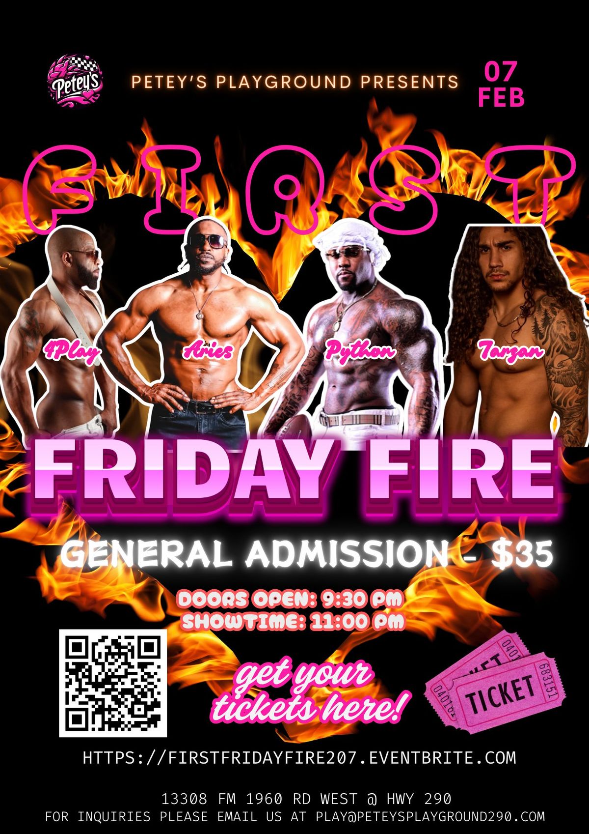 First Friday Fire - All Male Revue - February 2025! \ud83d\udd25