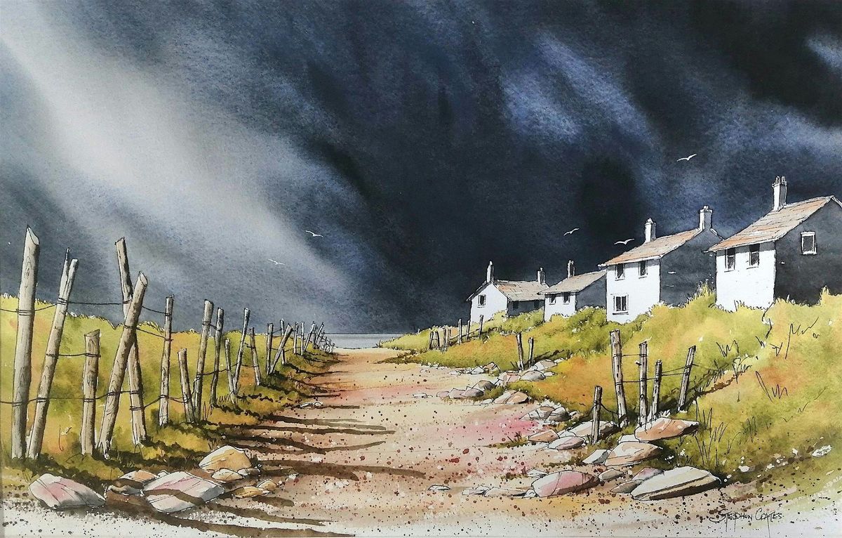 Dramatic Contrast in a Watercolour Landscape: Stephen Coates