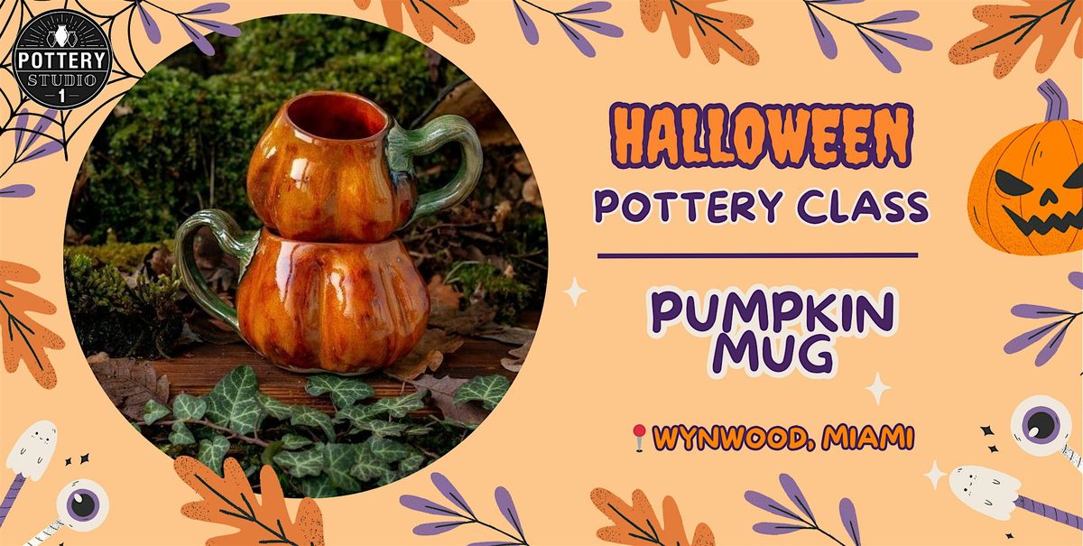 Halloween Pottery Class: Pumpkin mug