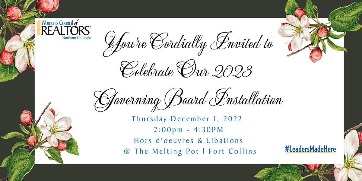 WCR-NoCO 2023 Governing Board Installation Celebration