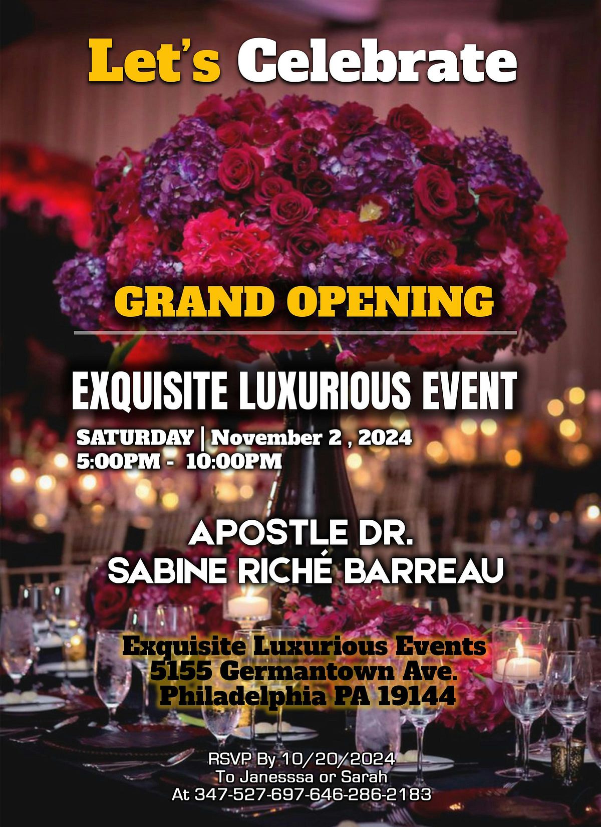 Exquisite Luxurious Event Space Grand Opening