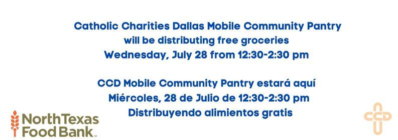 Catholic Charities Mobile Food Truck will be distributing FREE groceries