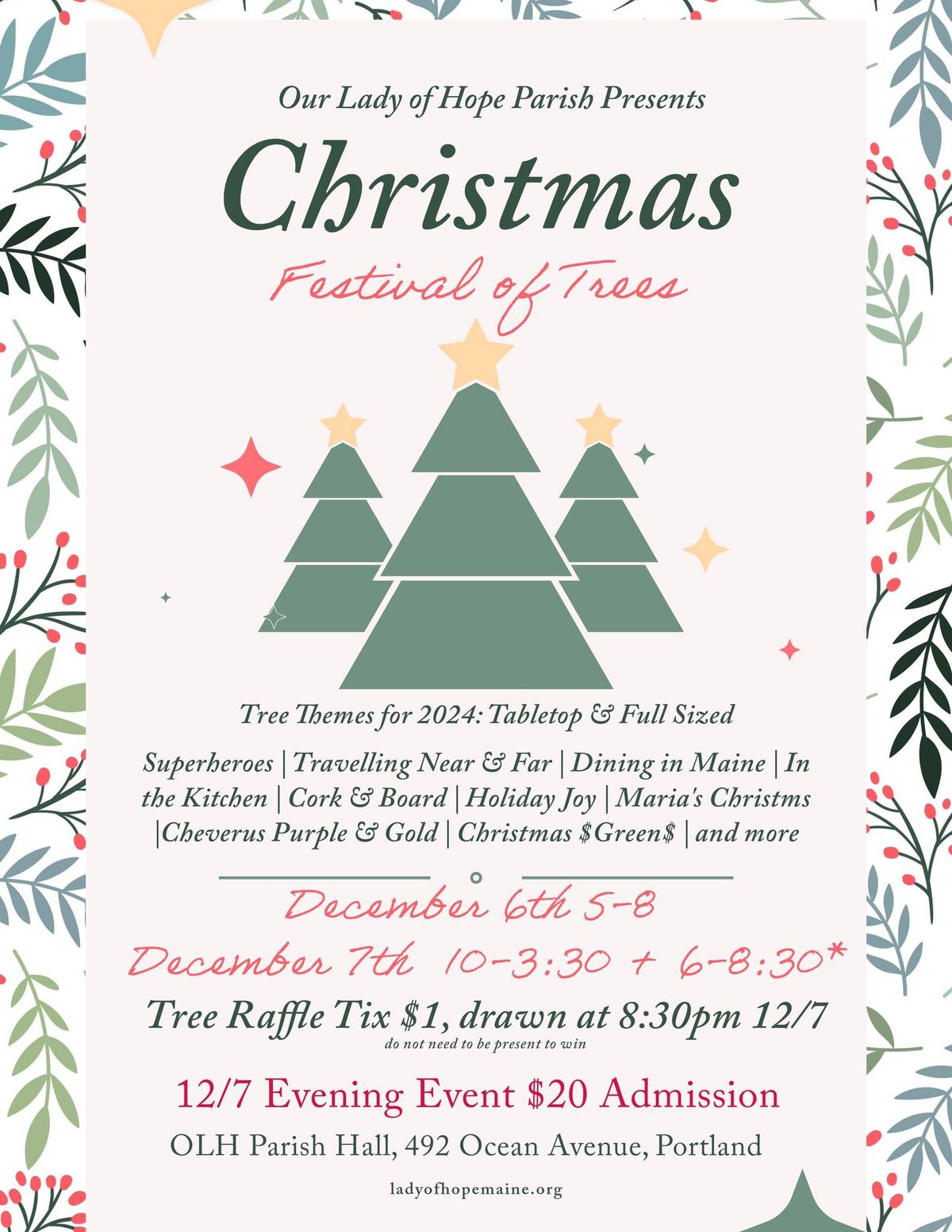 Festival of Trees Kickoff and Pork Pie Dinner