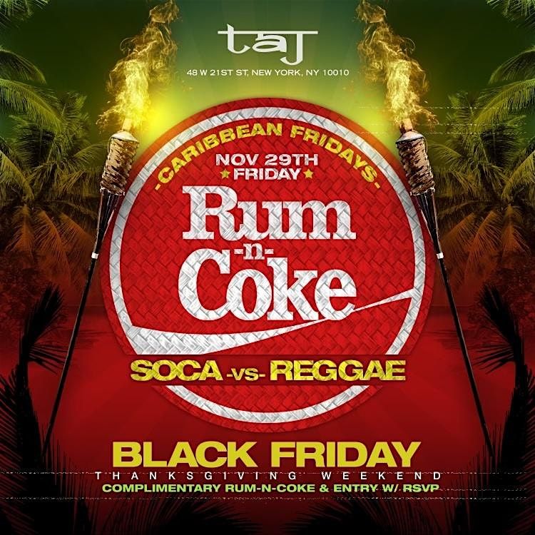 Caribbean Fridays Presents Soca vs Reggae  @  Taj