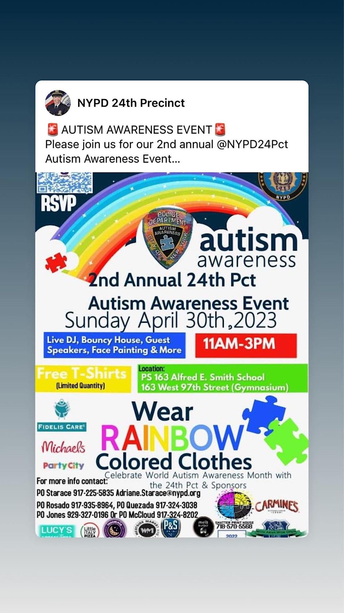 24th Precinct 2nd Annual Autism Awareness Event