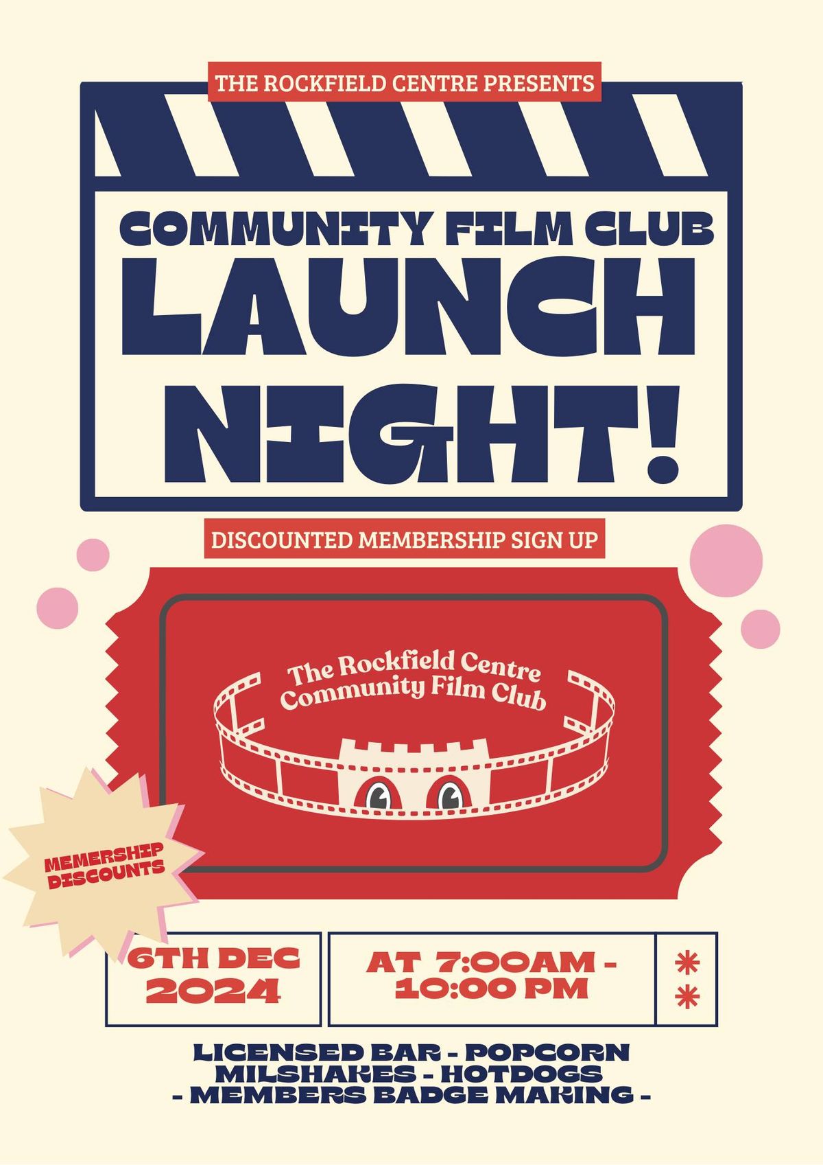 Rockfield Film Club | Launch Night!