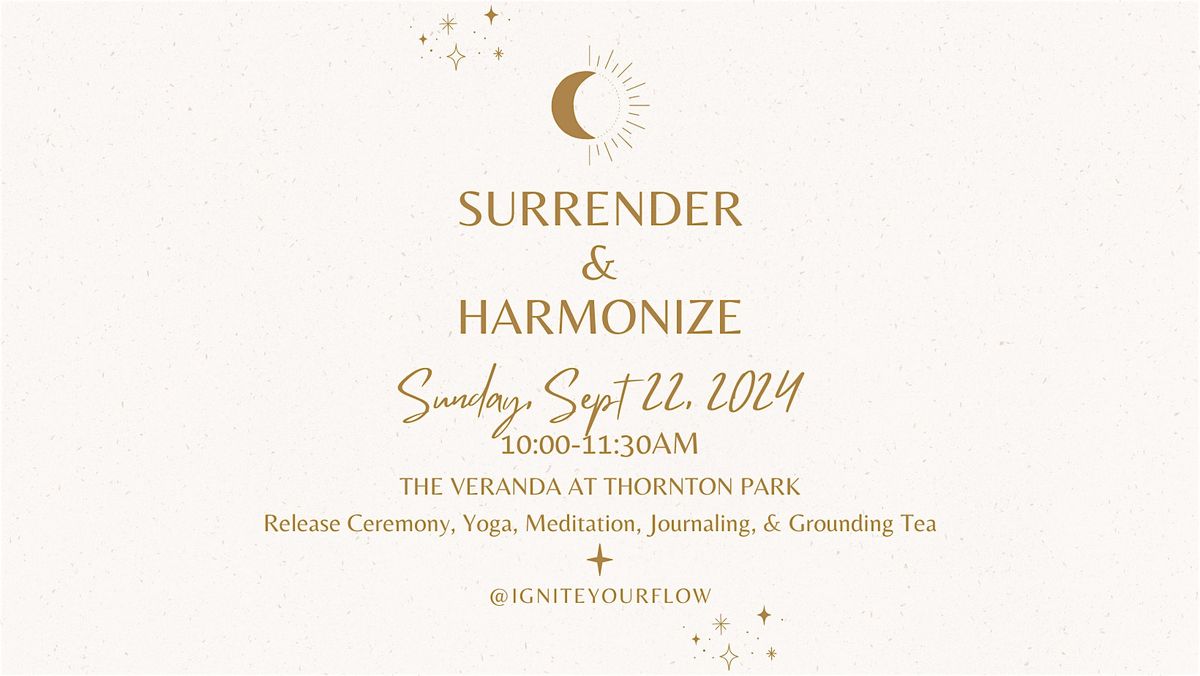 Surrender & Harmonize: Yoga + Meditation for Fall Equinox, Thornton Park