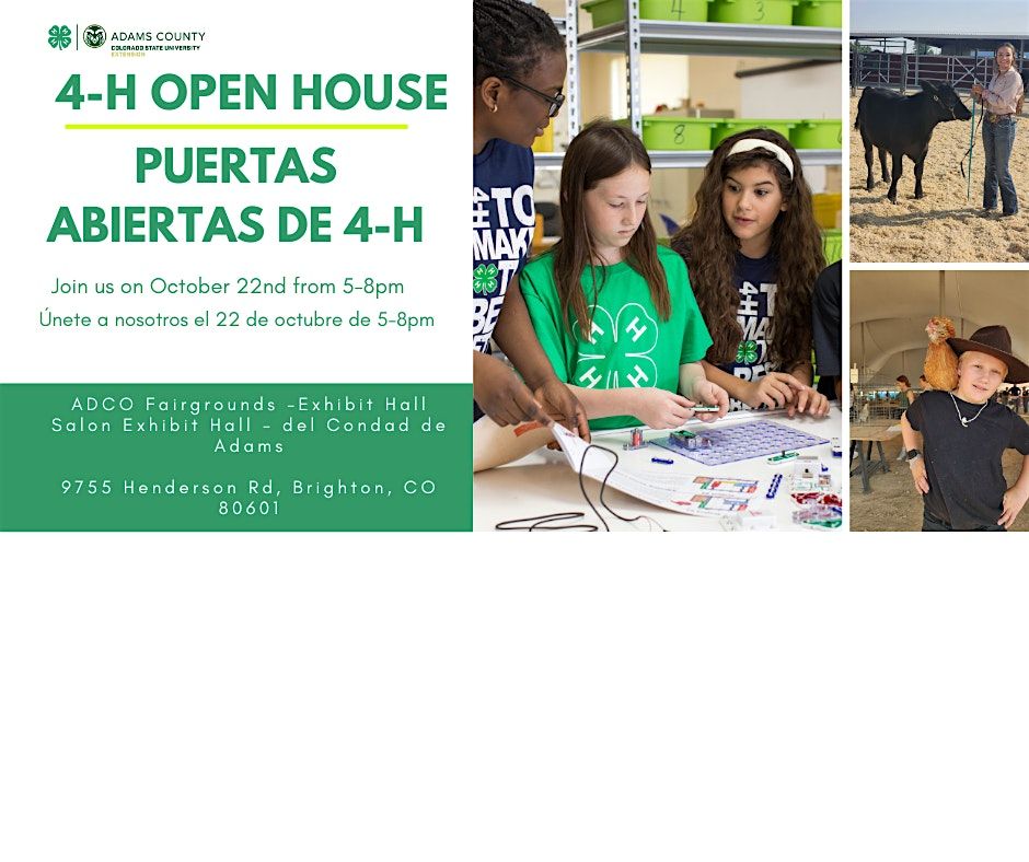 4-H Open House\/ Puertas Abiertas de 4-H