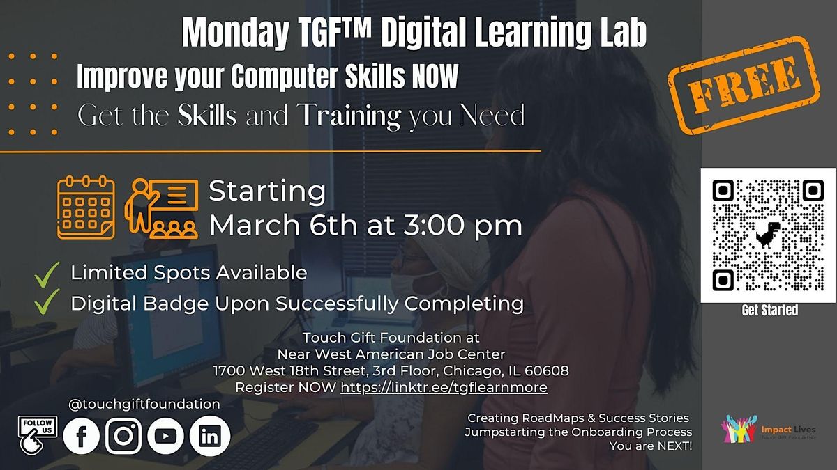 Free basic computer skills learning lab march 2023 pilsen touch