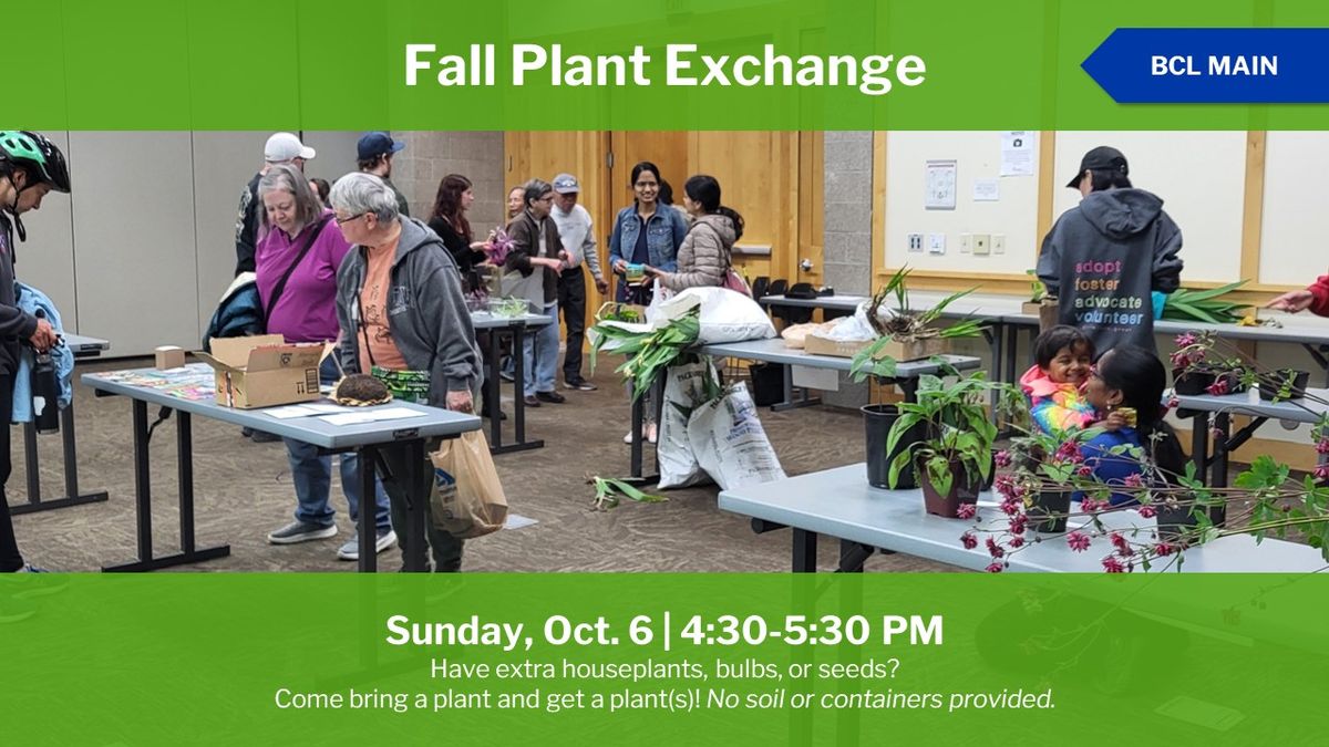 Fall Plant Exchange