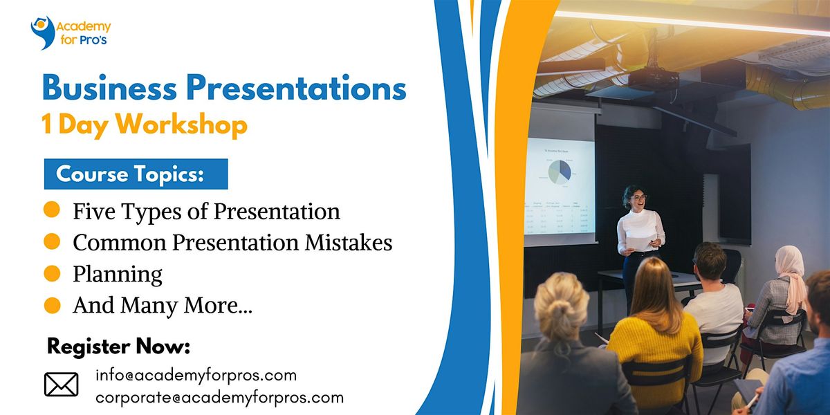Business Presentations 1 Day Workshop in Bridgeport, CT