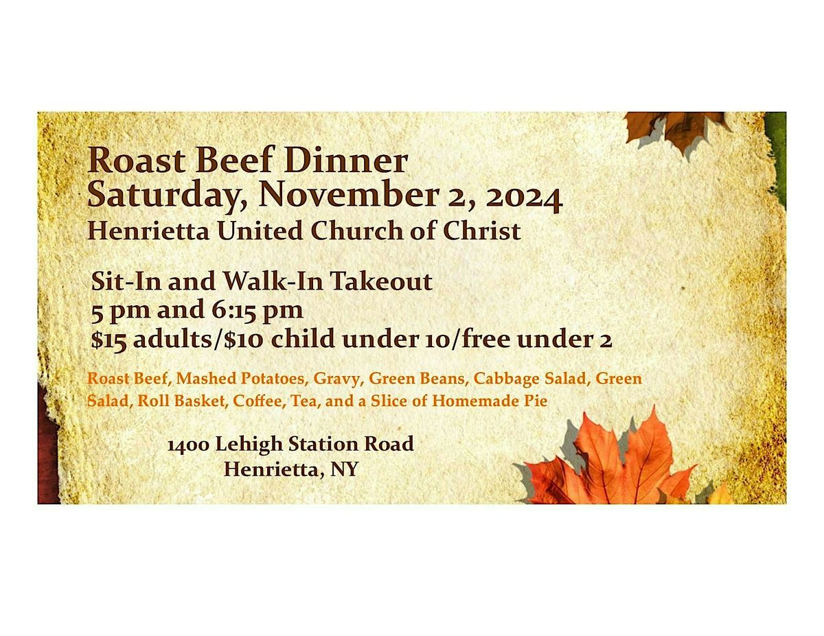 Henrietta United Church of Christ Roast Beef Dinner