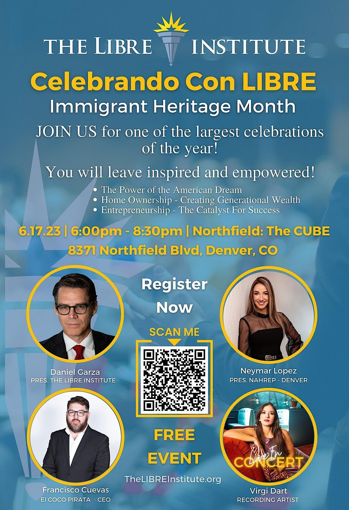 Celebrando con LIBRE, 8371 Northfield Blvd, Denver, 17 June 2023