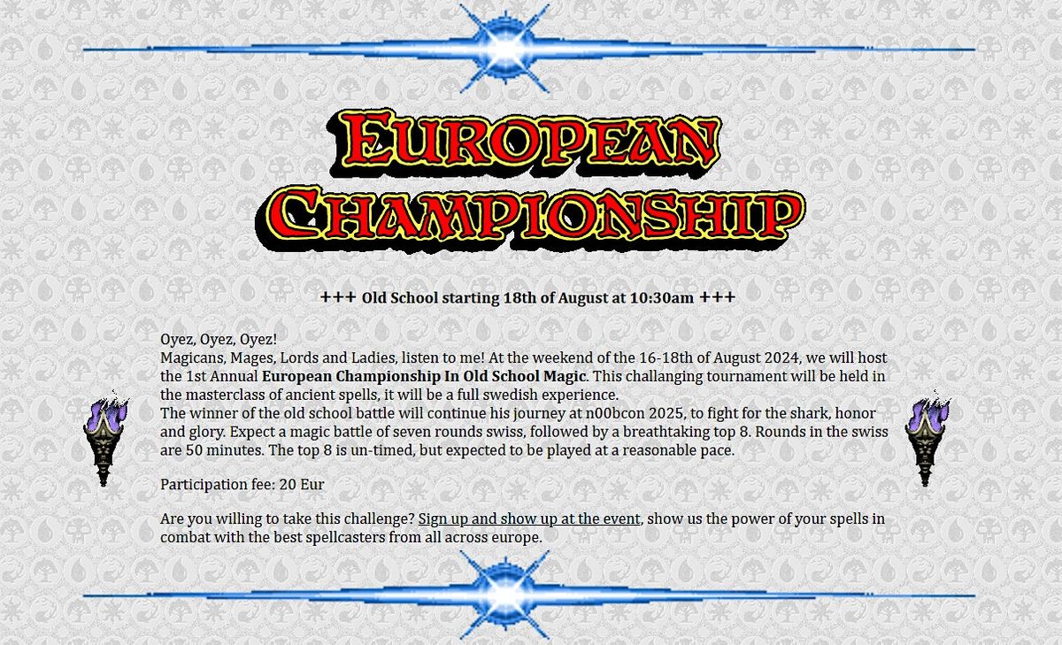 Oldschool European Championship