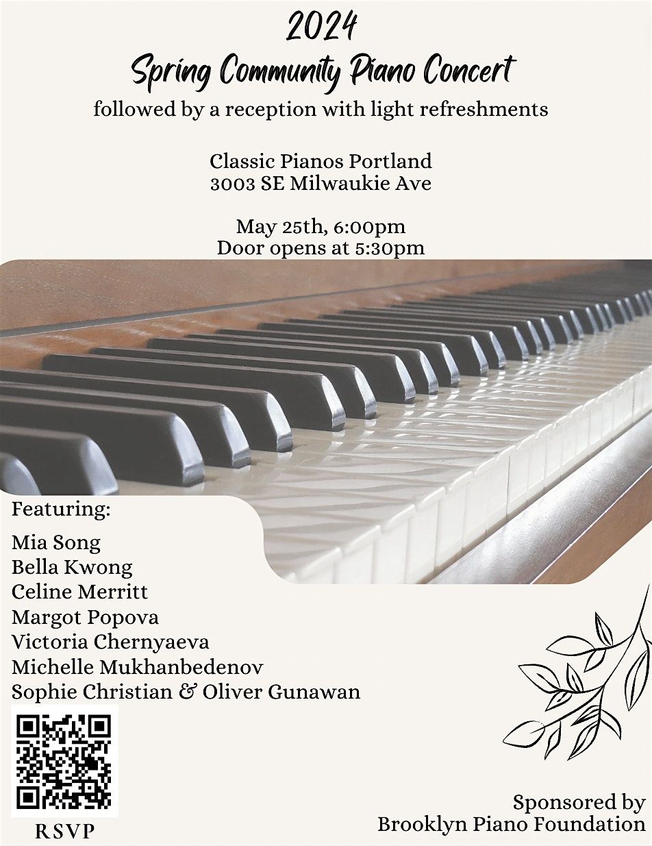May Community Piano Concert