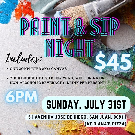 Paint & Sip Night: Bad Bunny Style