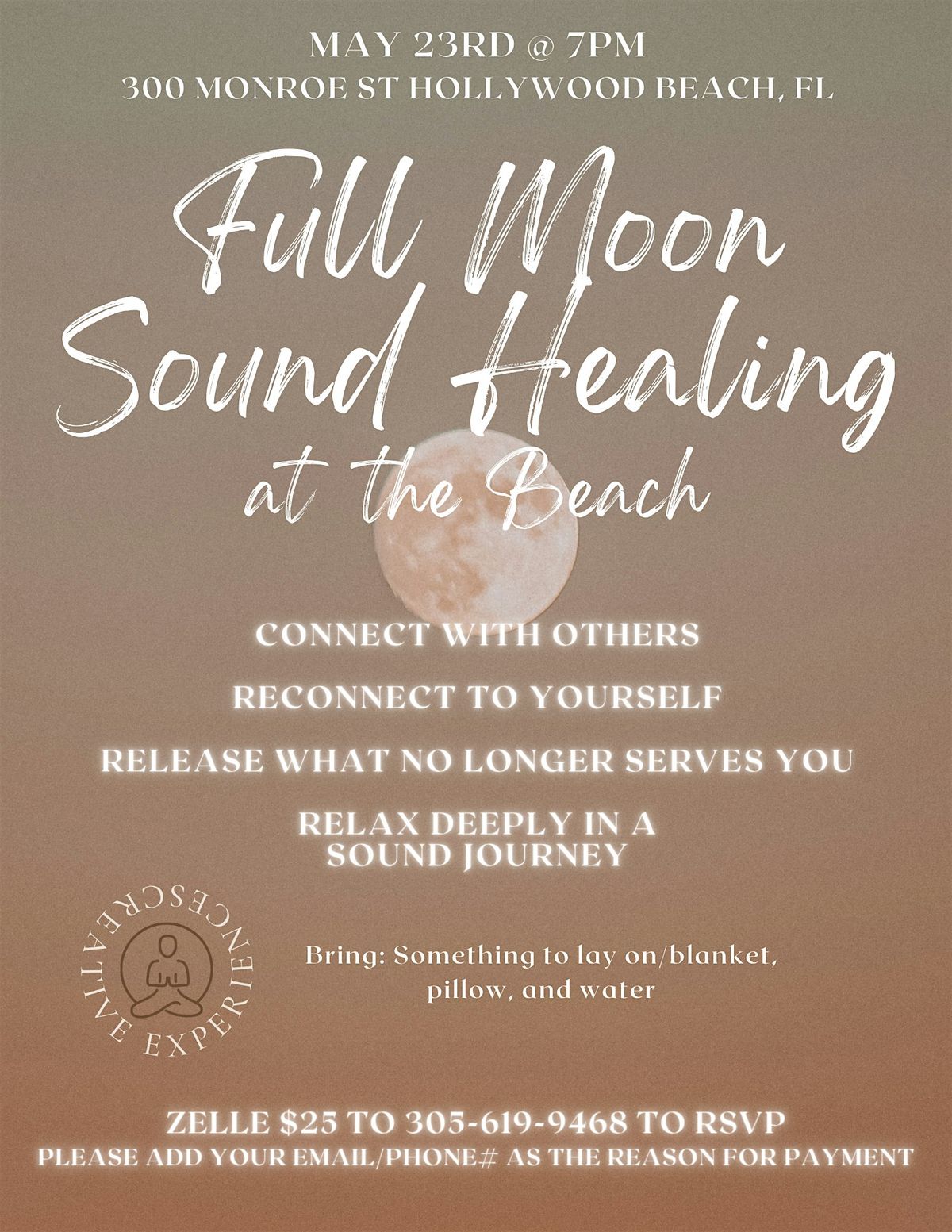 Full Moon Sound Healing at the beach