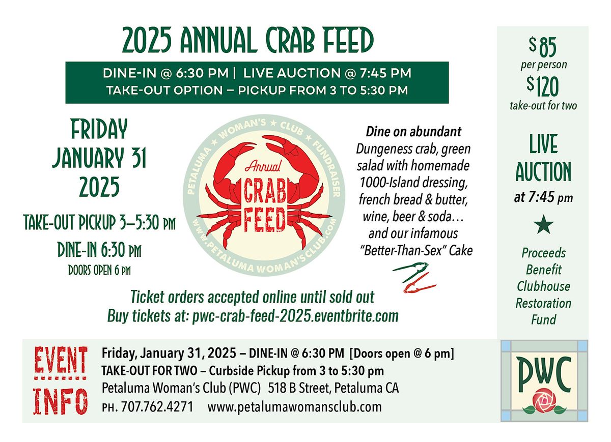 PWC Annual Crab Feed Friday January 31 2025