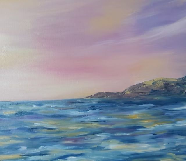 Beginners Seascape Water-Based Oil Painting