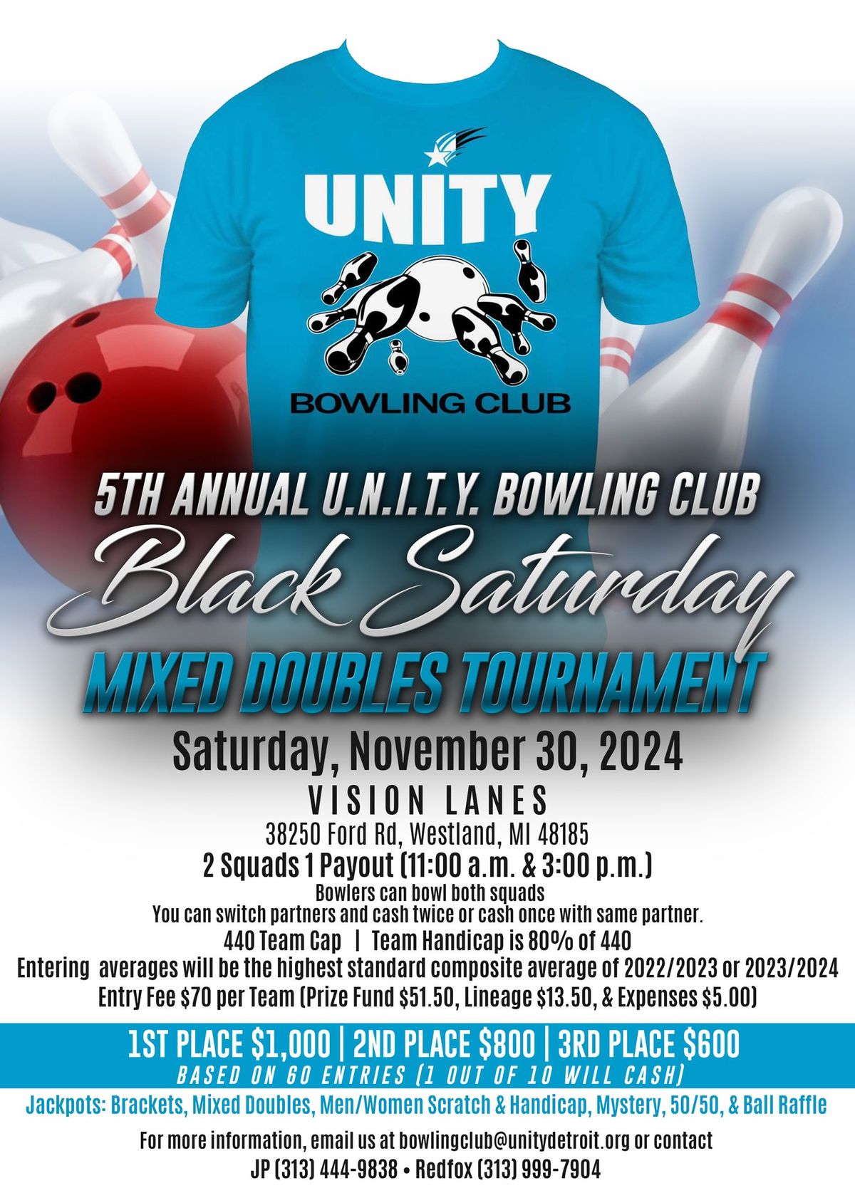 U.N.I.T.Y.'s 5th Annual Black Saturday Mixed Doubles Tournament