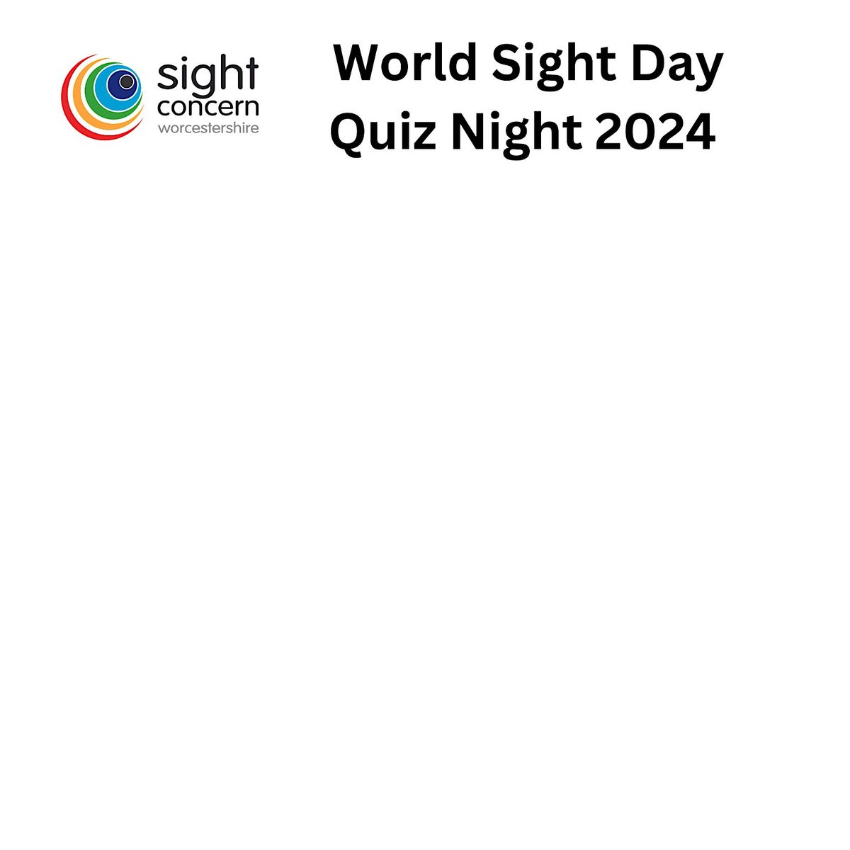 Sight Concern Worcestershire World Sight Day Quiz Night 2024