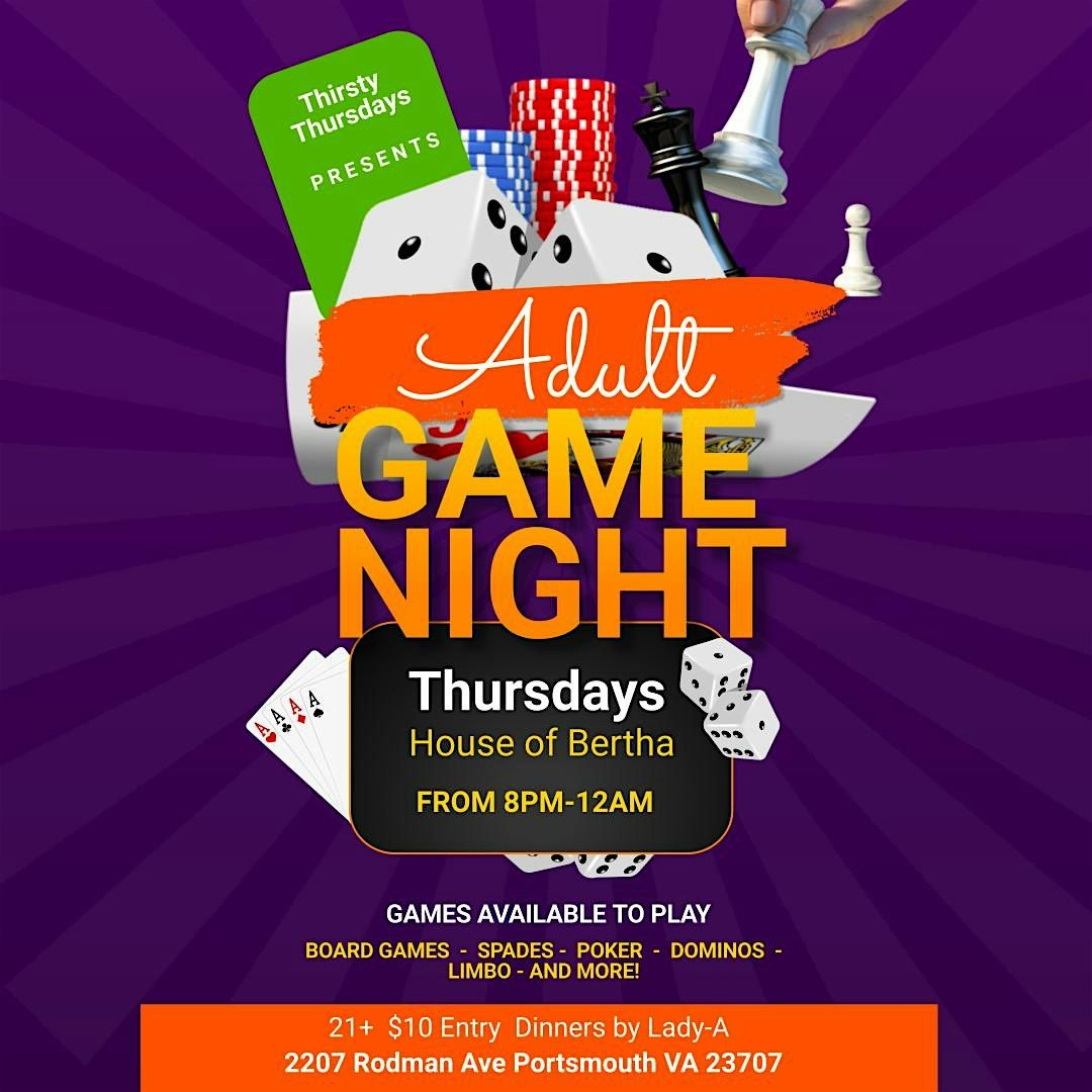 Thirsty Thursdays Adult Game Night