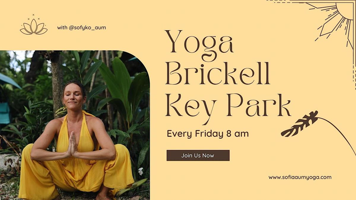 Yoga at the Brickell Key Park with Sofia