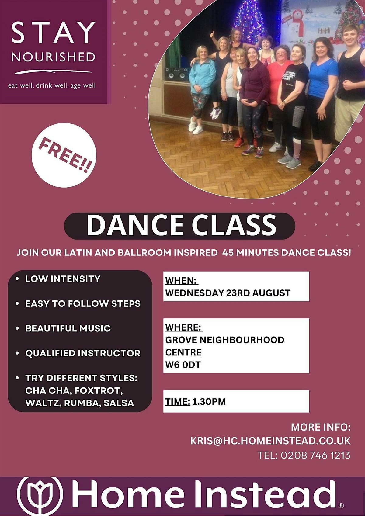 Gentle Latin and Ballroom Inspired Dance Class in Hammersmith!
