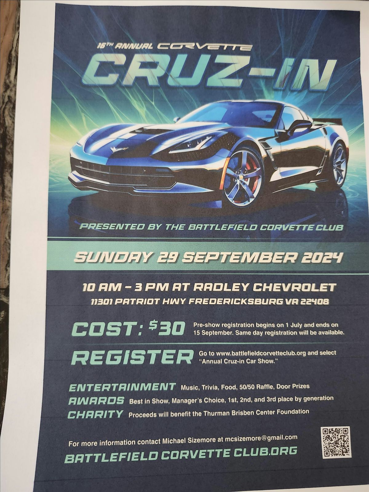 16th Annual Corvette Cruz-In