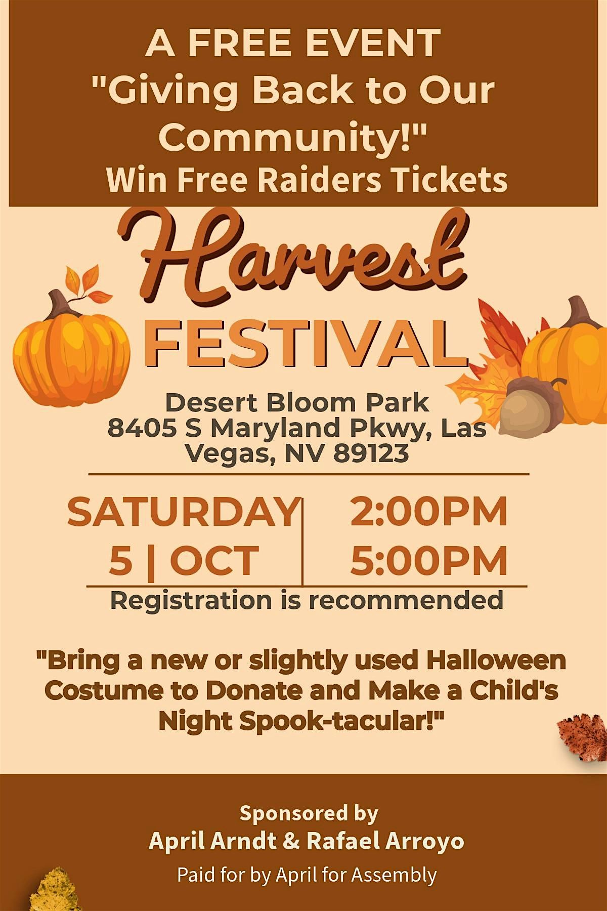 FREE Harvest Festival,"Giving Back to Our Community"