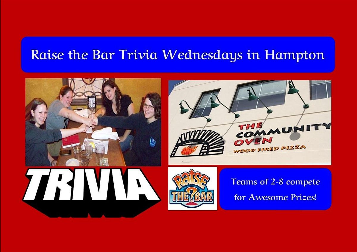 Raise the Bar Trivia Wednesdays at the Community Oven Hampton NH