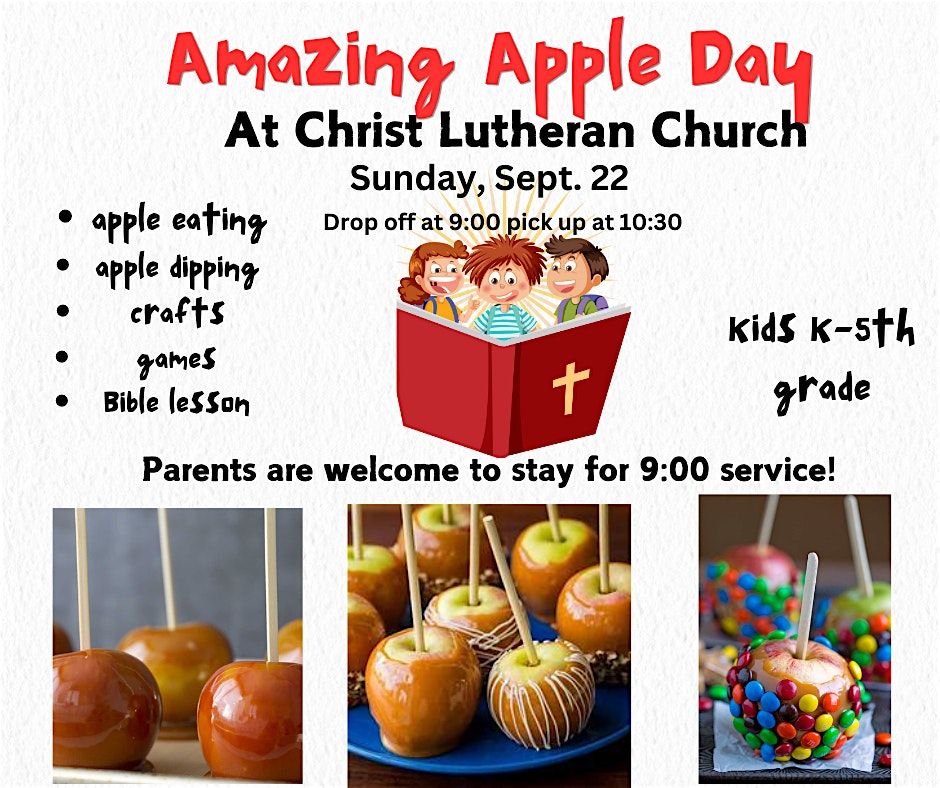 Amazing Apple Day (You are the APPLE of God's EYE!)