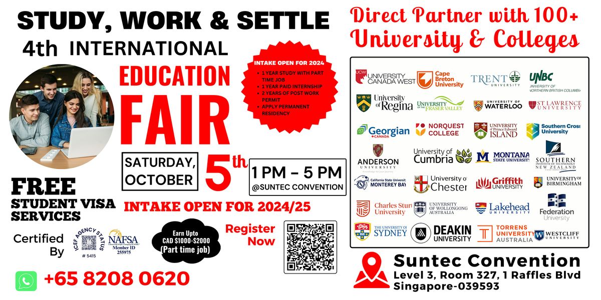 4th International Education Fair-October 2024: Singapore | Study & Work