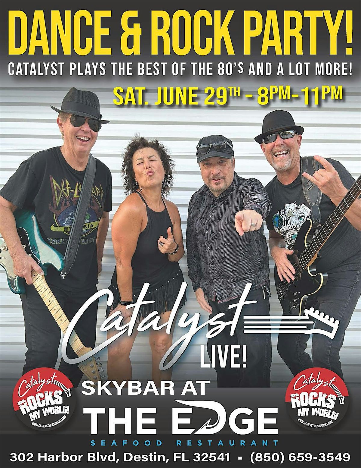 Catalyst returns to Rock the Skybar @The Edge Restaurant