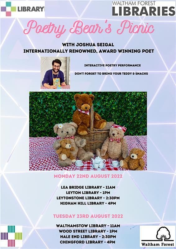 Chingford Library Poetry Bears Picnic with Joshua Seigal @North Chingford Library, North ...