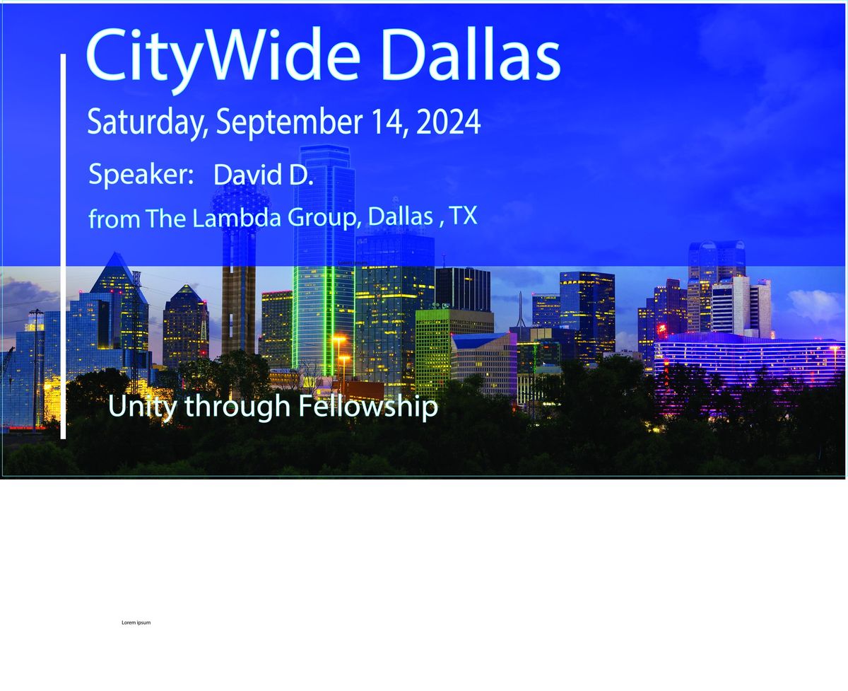 CITYWIDE DALLAS: September 14th