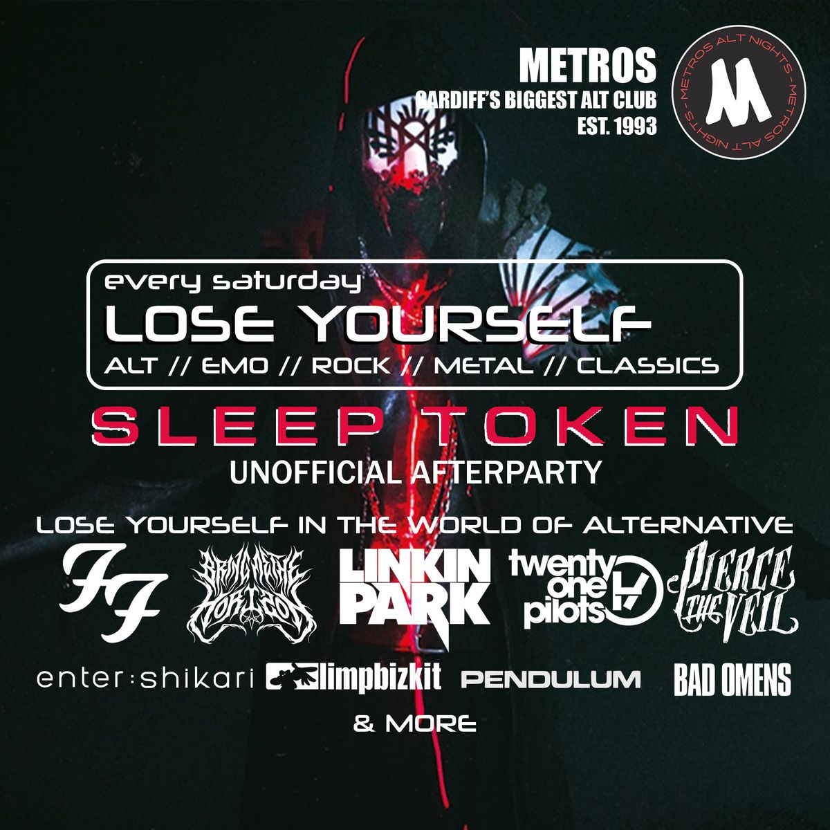 Lose Yourself: Sleep Token Unofficial Afterparty - Saturday 30th Novermber