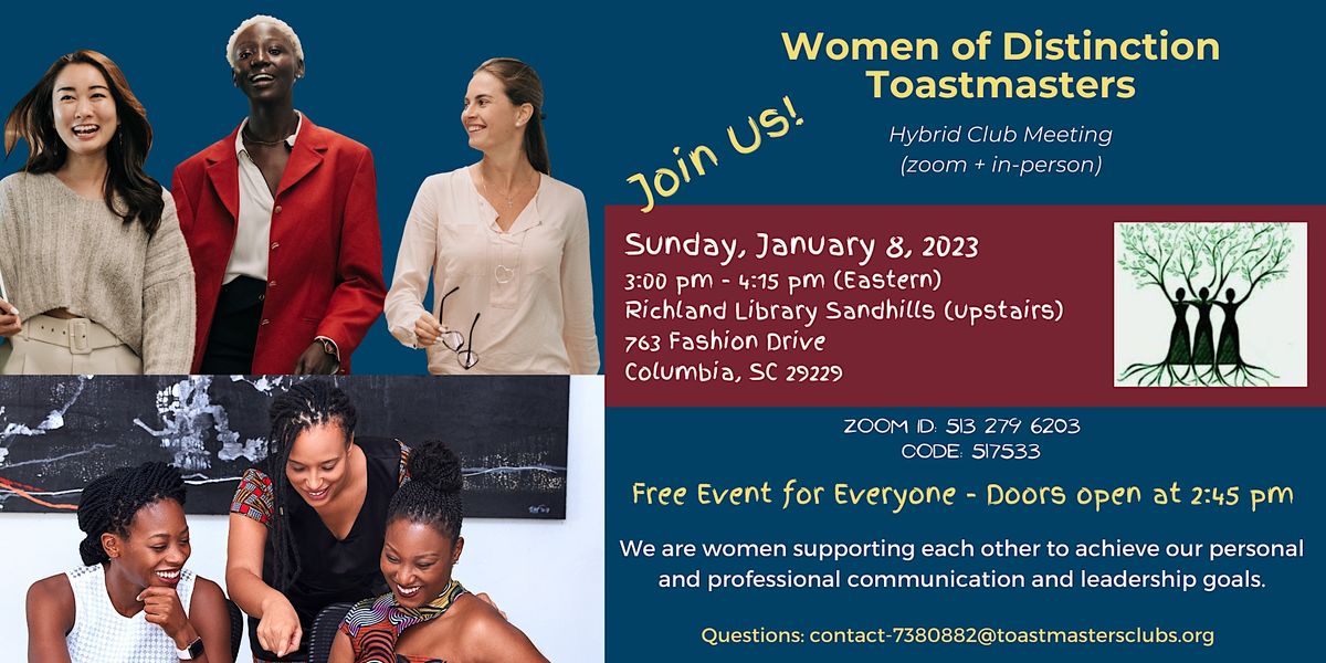 Women of Distinction (WOD) Toastmasters Club 2023