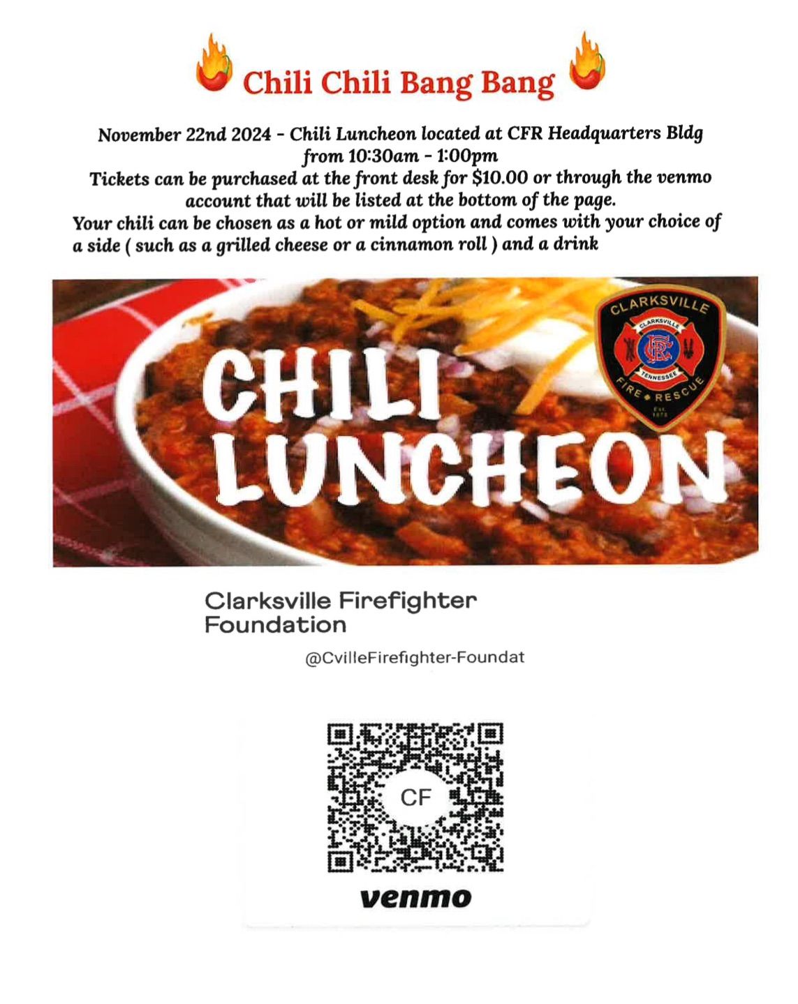 Clarksville Fire Rescue Chili Fundraiser