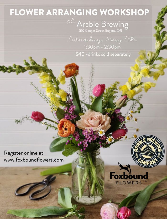 Flower Arranging Workshop - May 4th - 1:30-2:30pm
