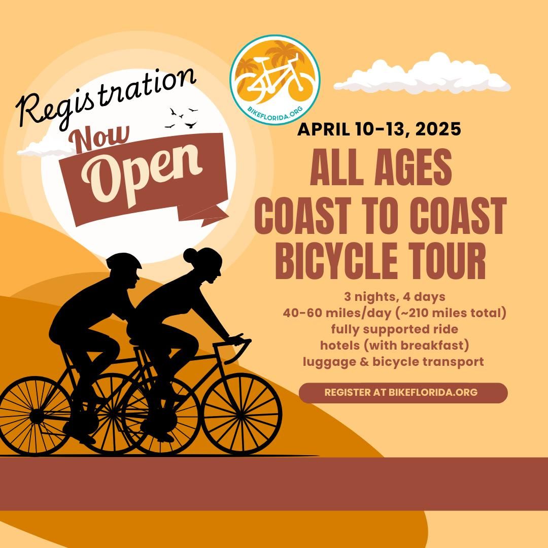 BikeFlorida's April 2025 Coast to Coast Co-Ed Tour