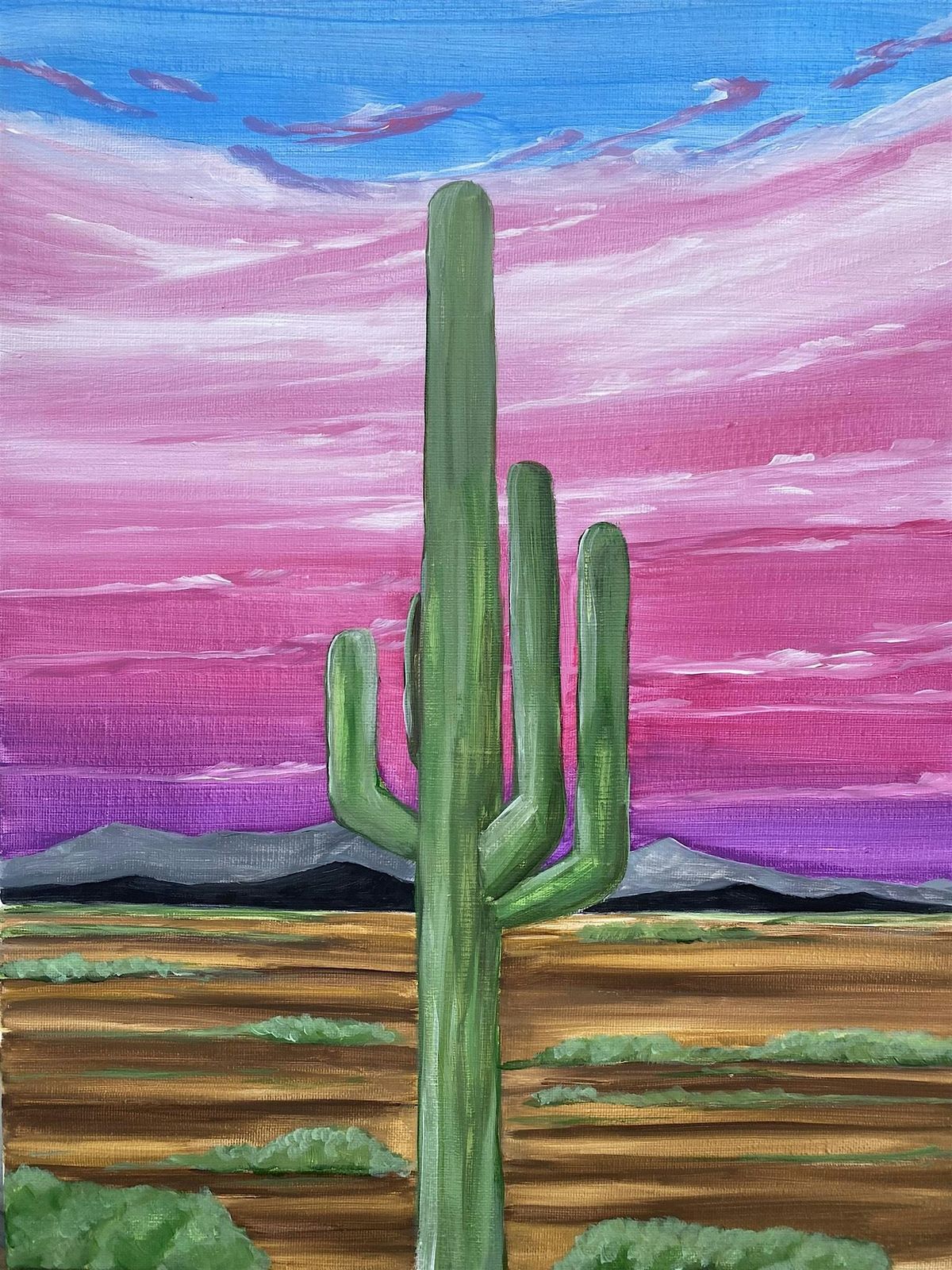 Desert Cactus- Paint and Sip